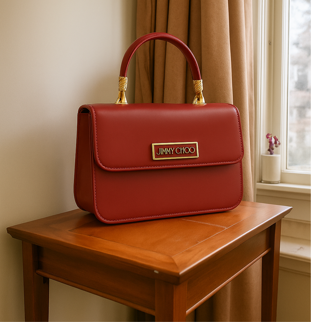 100% Imported JIMY CHOOO Handbag (Burgundy)