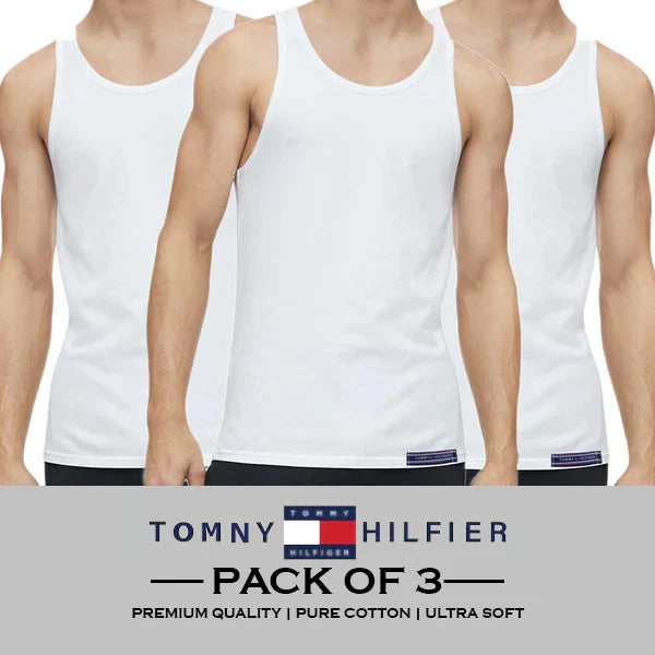 Branded T-o-m-m-y H-i-l-f-i-g-e-r Vest 2 (Pack of 3)