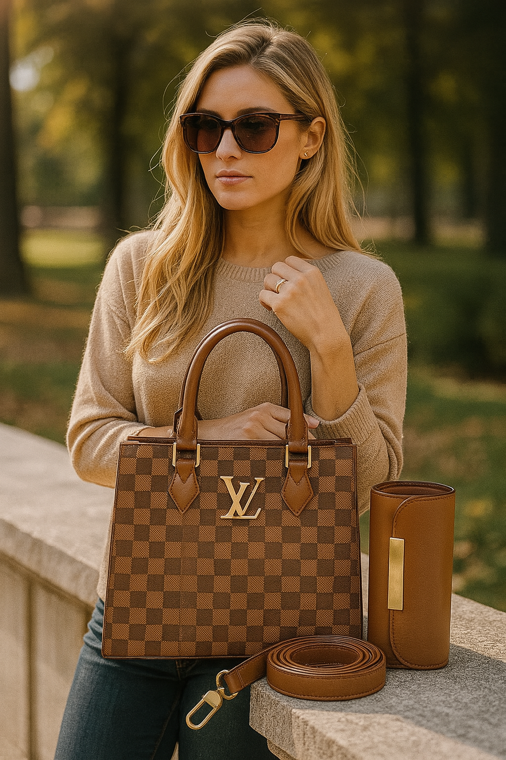 Imported 100% VOGUE 2 PIECE BROWN