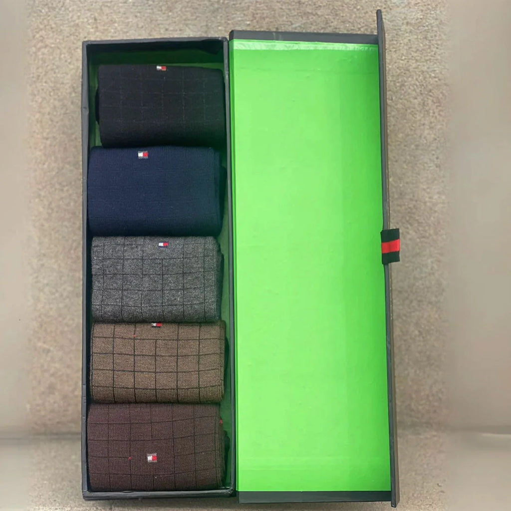 Gift Box Full Socks - Branded Formal Socks (Pack of 5)