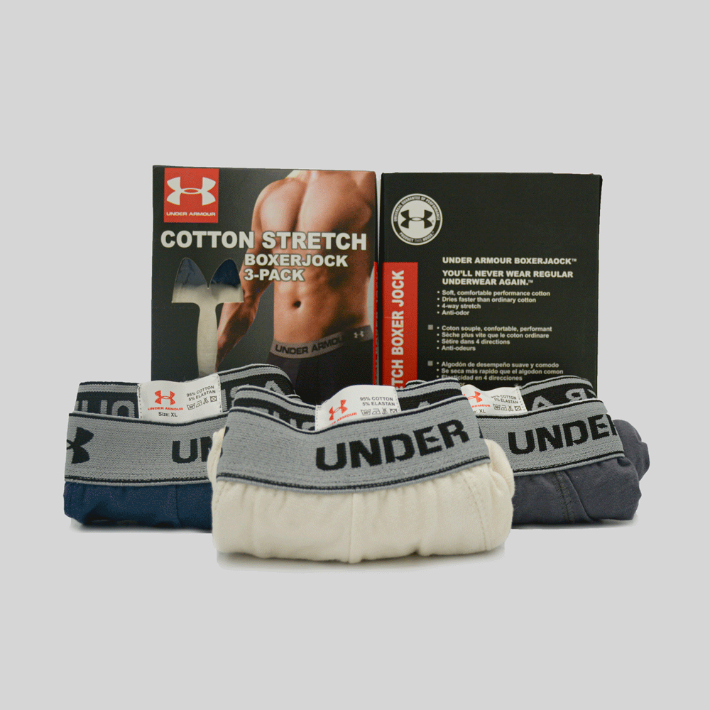 Branded Boxer U-n-d-e-r a-r-m-o-r (Pack Of 3)