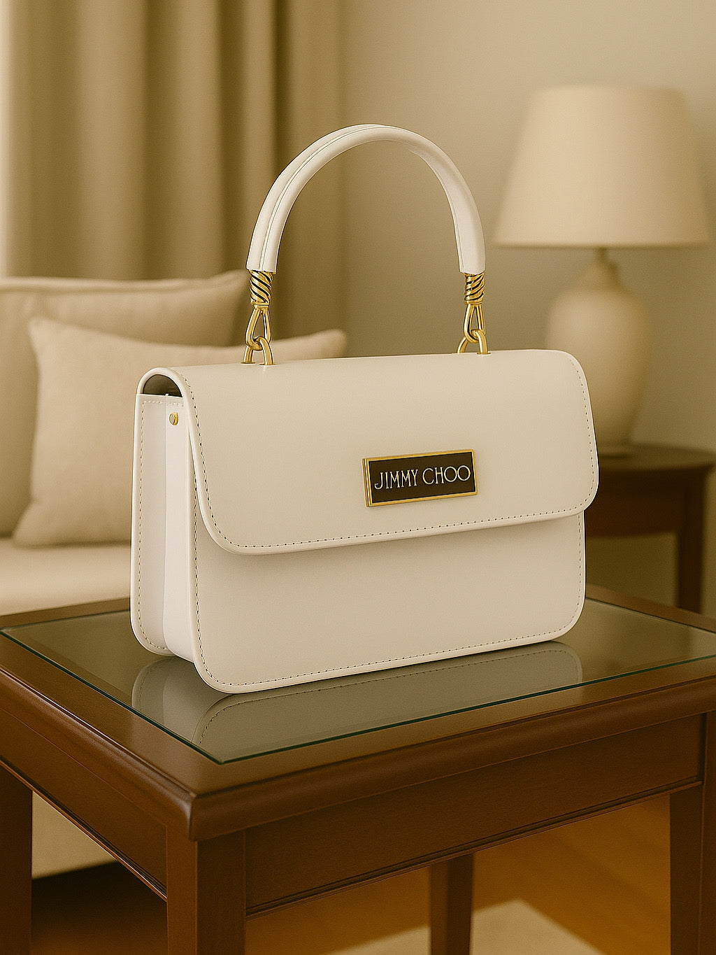100% Imported JIMY CHOOO Handbag (White)